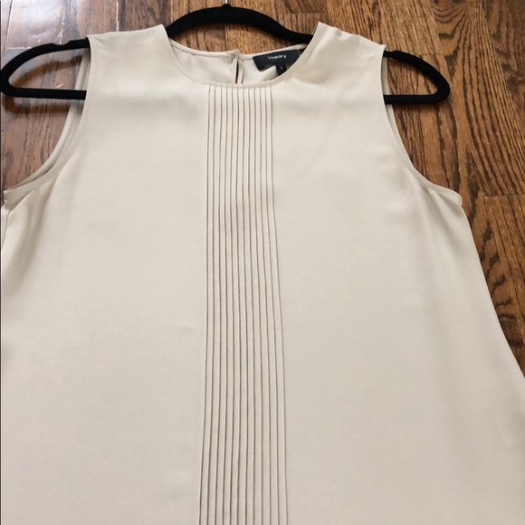 Theory tan silk tunic size small - Picture 3 of 7